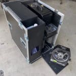 audio visual case with cooling fan-s